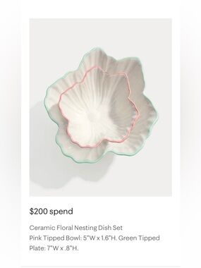NIB Lilly Pulitzer GWP ceramic nesting dishes
